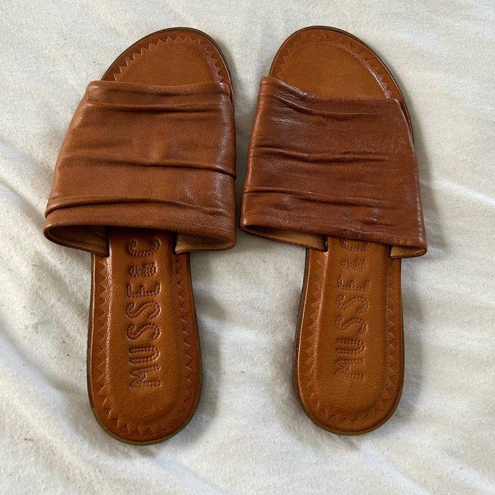 Musse & Cloud Leather Slides sz40/9